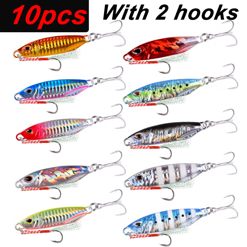 Fishing Equipment For Trout - 10Pcs Long Cast Metal Bait Spinner