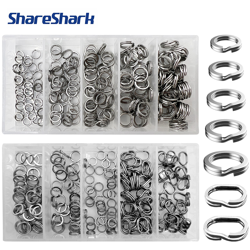 Fishing Equipment Used - ShareShark 200pcs/box High-Strength Stainless Steel Split