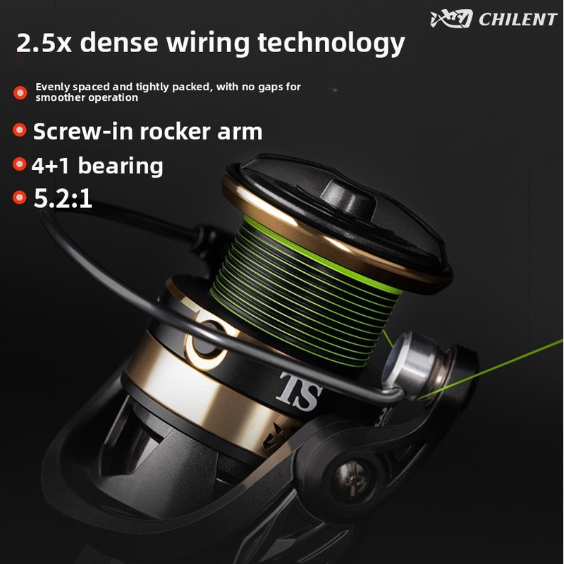 Electric Fishing Reel - Pooled cutting-edge wire arrangement spinning wheels