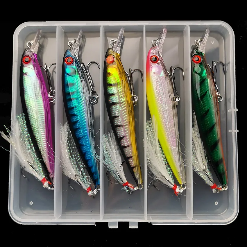 Fishing Lure - 5pcs/box Laser 3D Eyes Bionic Minnow