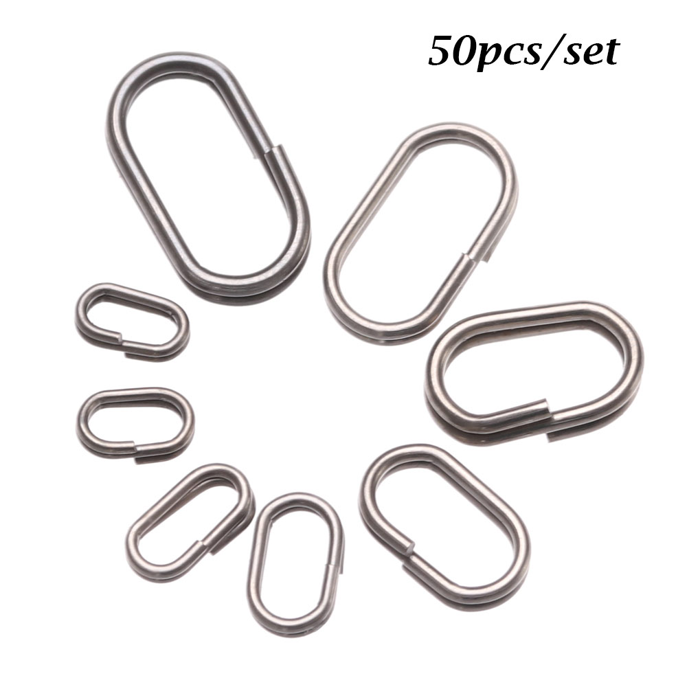 Fishing Equipment Used - 50 PCs/Lot 8/10/13/15/17/19mm Oval Split Rings