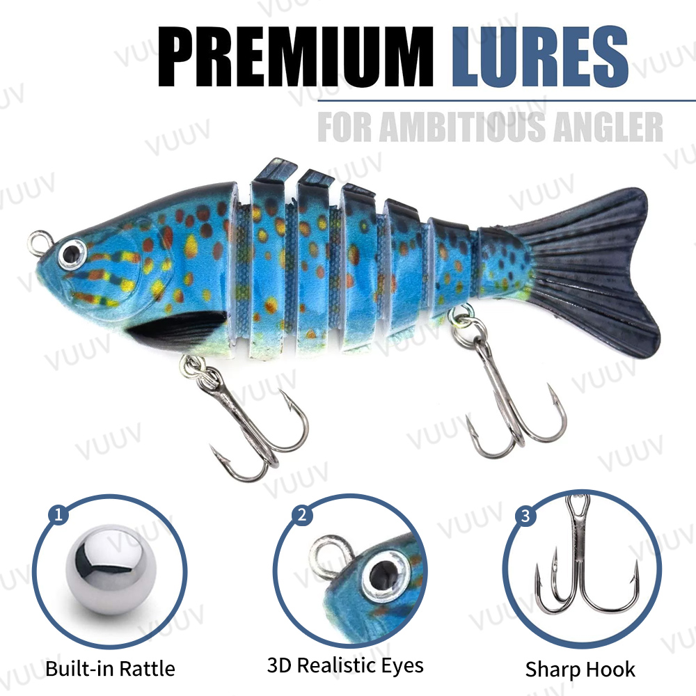 10 pcs Multi-Joint Swimbait Fi - Fishing Equipment For Trout review and price