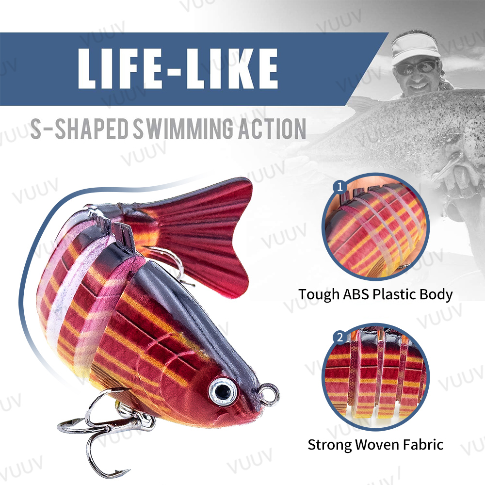 10 pcs Multi-Joint Swimbait Fi - Fishing Equipment For Trout review and price