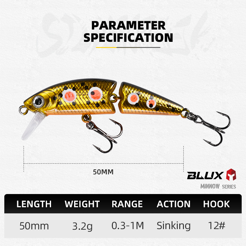 BLUX DR. Minnow Joint 50S Swim - Fishing Equipment For Trout review and price