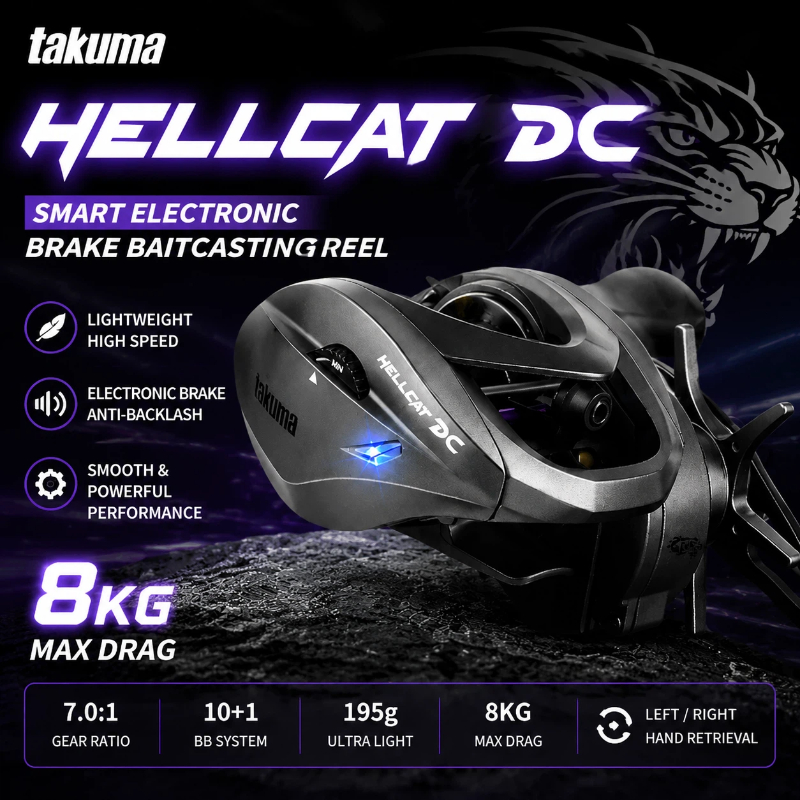 HELLCAT DC Baitcasting Reel 8K - Electric Fishing Reel review and price