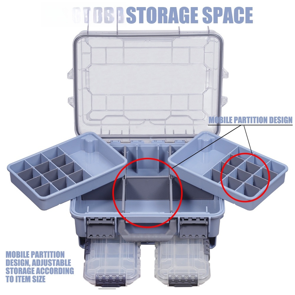 1pc Waterproof Double Layer Po - Fishing Equipment Box review and price