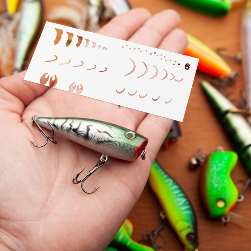  6Pcs Fishing Lure Drawing Tem - Fishing Quest review and price