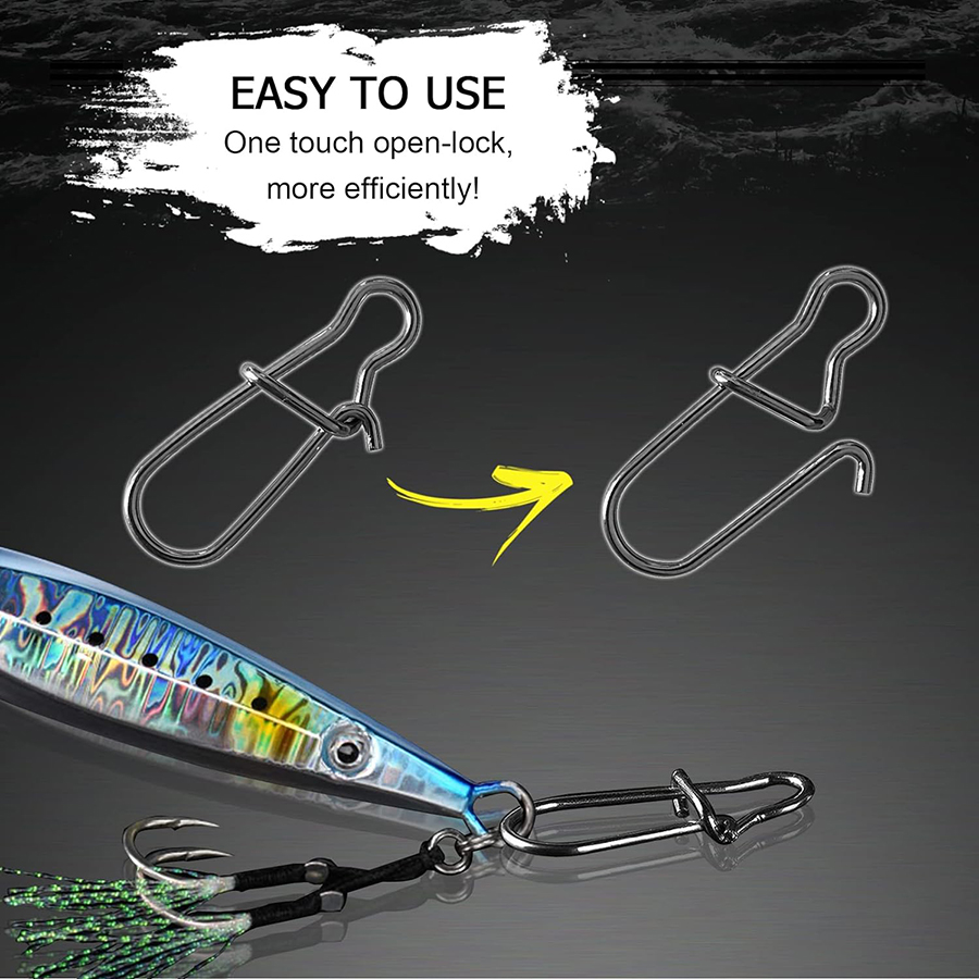 50Pcs Crankbait Snaps Stainles - Fishing Quest review and price