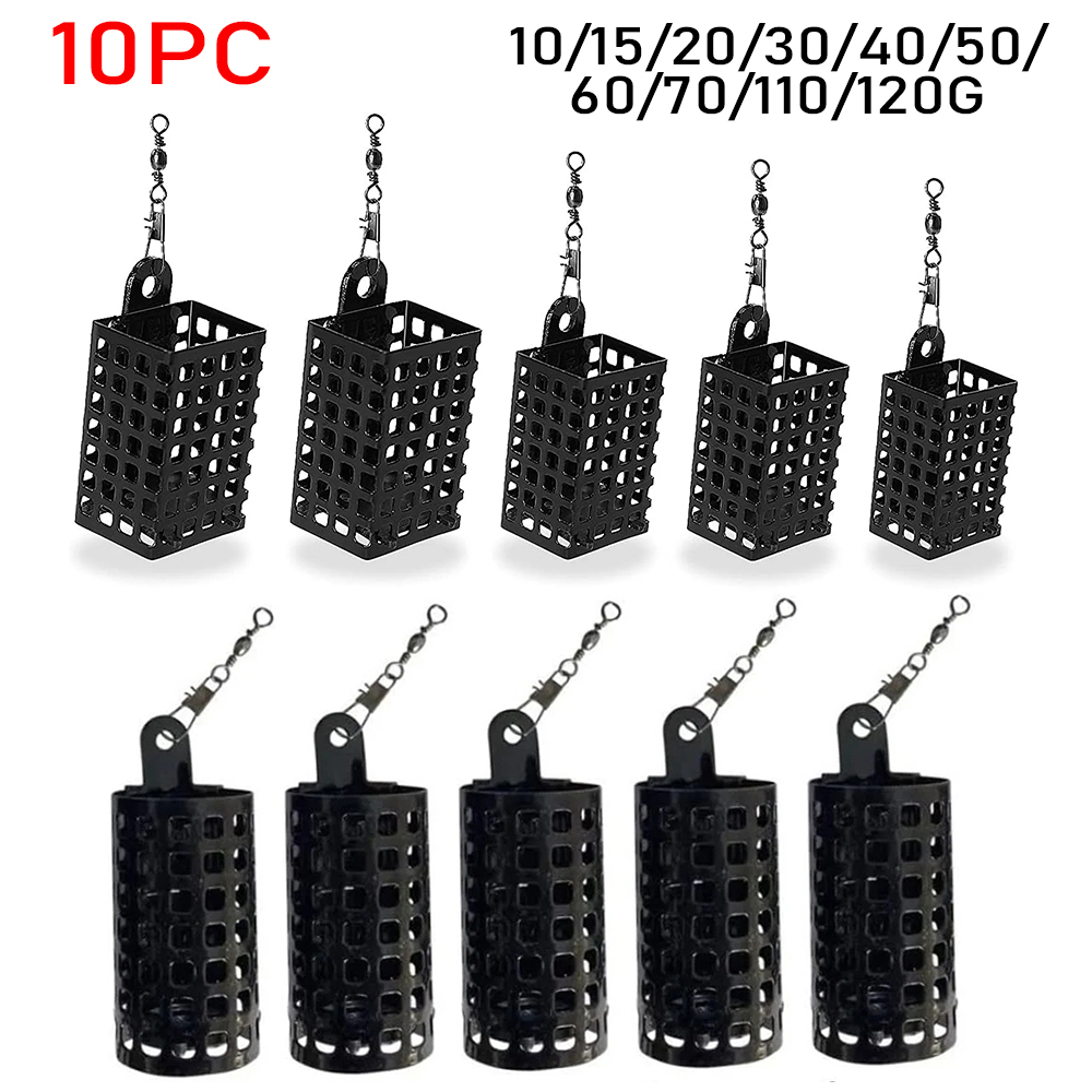 10PCS Fishing Tackle Feeder Ca - Fishing Equipment Used review and price